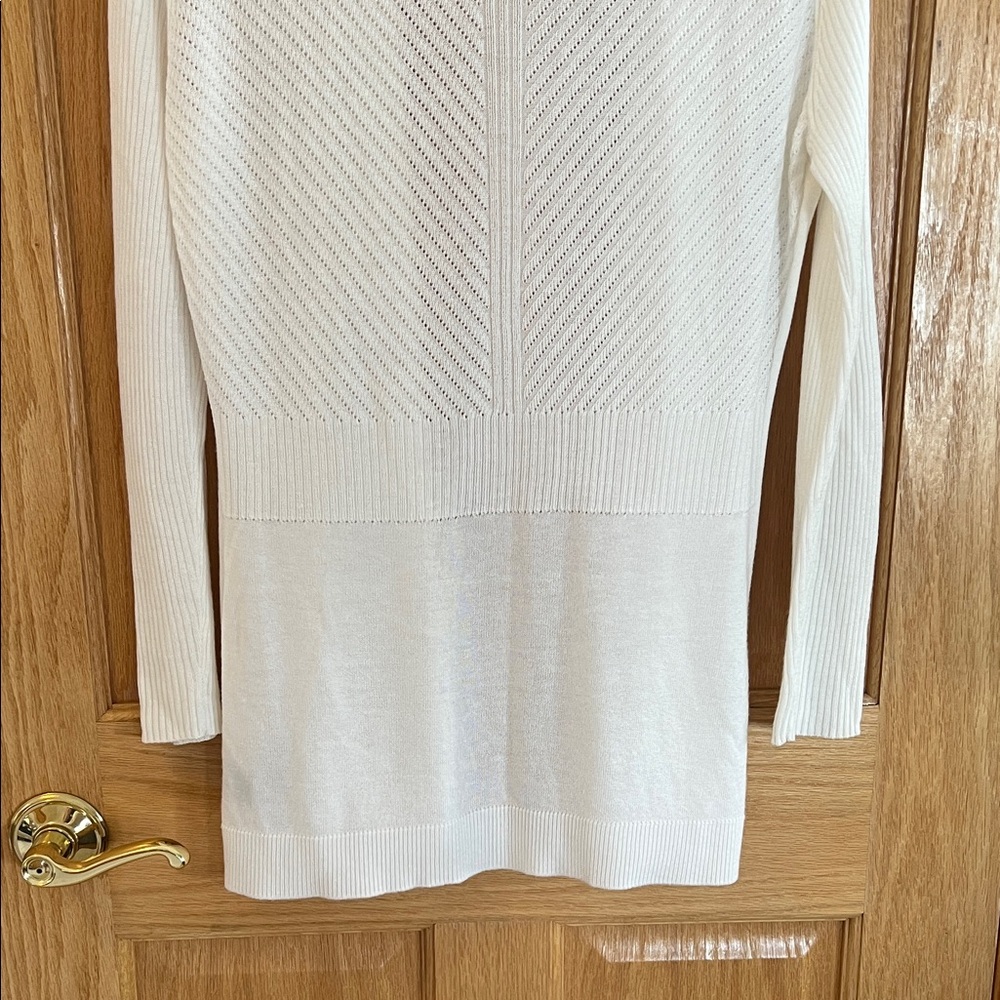 Liz Claiborne - White Open Cardigan - Small Petite - Picture 8 of 16